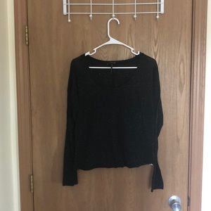 Black Long Sleeved Crop Top☺️